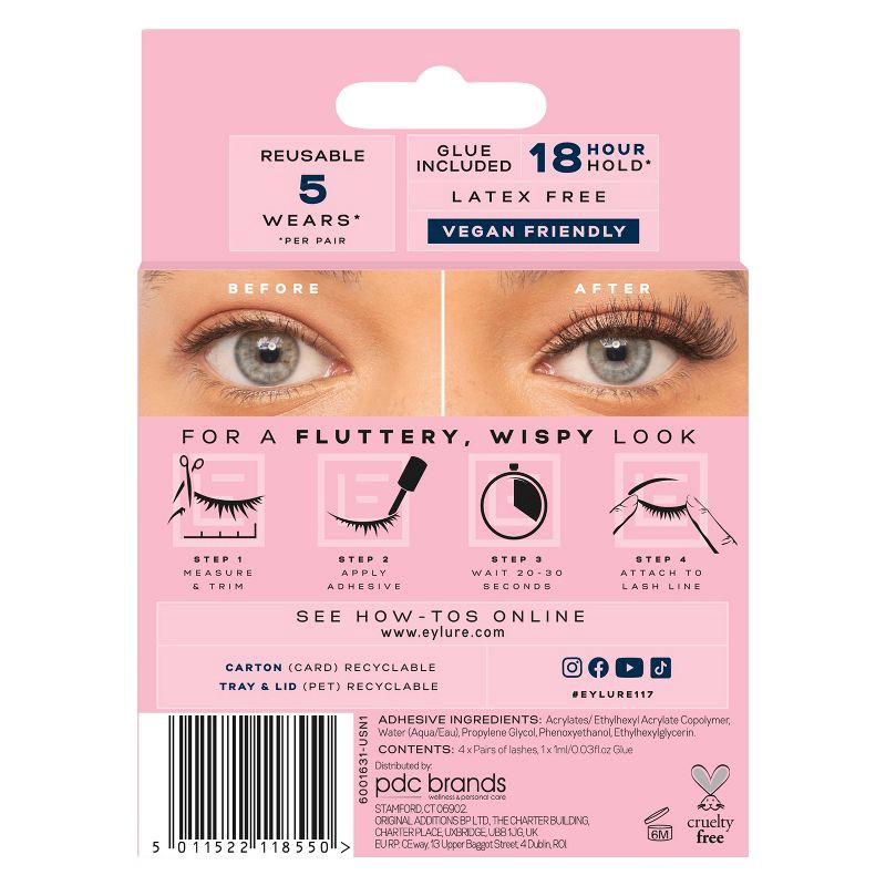 slide 6 of 6, Eylure Wispy Light False Eyelashes - No 117 - 4pr, 1 ct