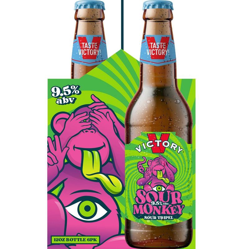slide 3 of 5, Victory Brewing Company Victory Sour Monkey Tripel Beer - 6pk/12 fl oz Bottles, 6 ct; 12 fl oz