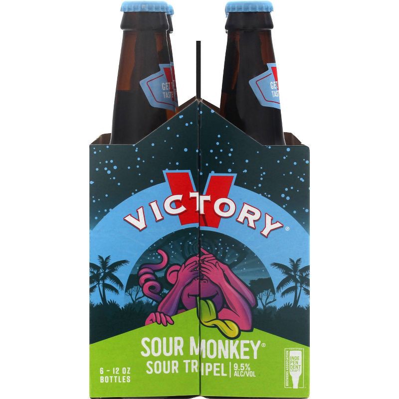 slide 5 of 5, Victory Brewing Company Victory Sour Monkey Tripel Beer - 6pk/12 fl oz Bottles, 6 ct; 12 fl oz