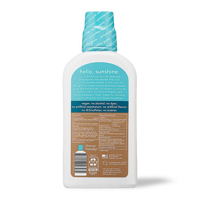 slide 2 of 9, hello Peace Out Plaque Alcohol-Free and Vegan Mouthwash- 16 fl oz, 16 fl oz