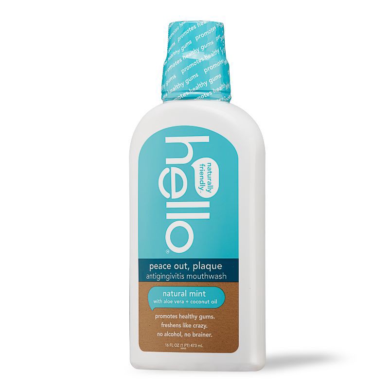slide 13 of 13, hello Peace Out Plaque Fluoride-Free and Alcohol-Free Mouthwash- 16 fl oz, 16 fl oz