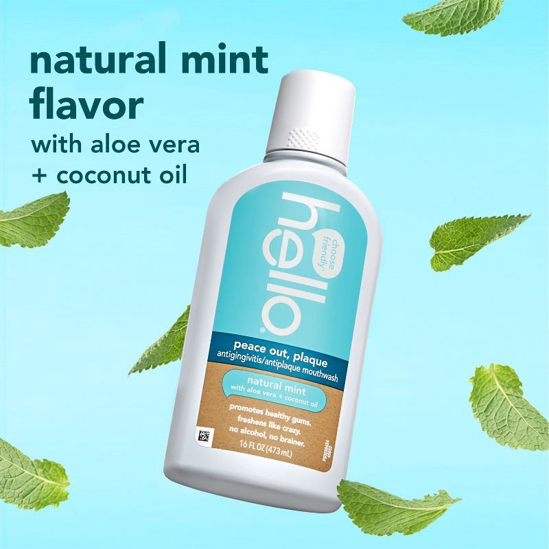 slide 4 of 13, hello Peace Out Plaque Fluoride-Free and Alcohol-Free Mouthwash- 16 fl oz, 16 fl oz