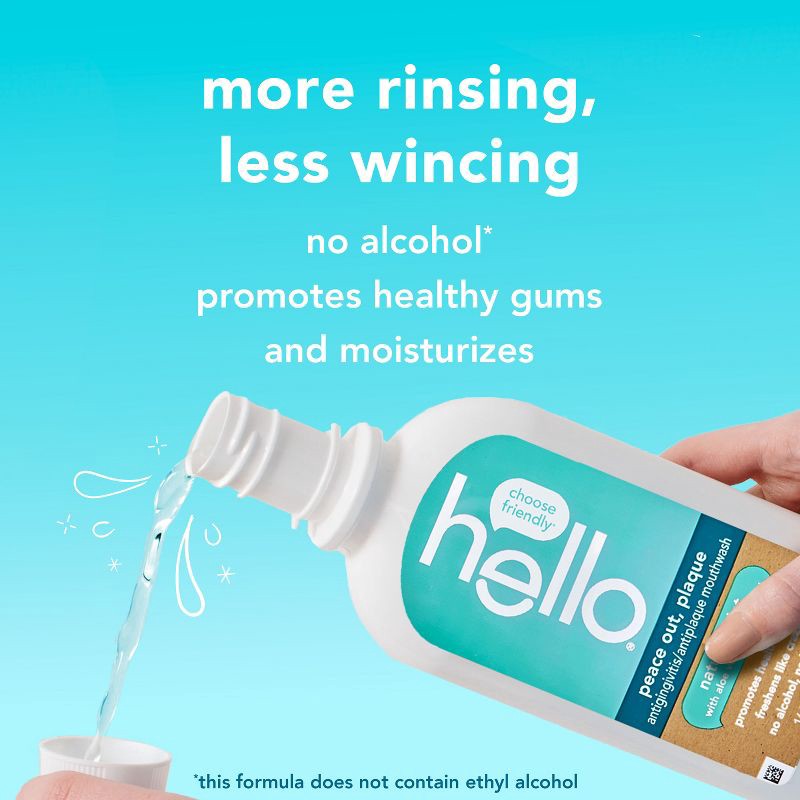 slide 5 of 13, hello Peace Out Plaque Fluoride-Free and Alcohol-Free Mouthwash- 16 fl oz, 16 fl oz