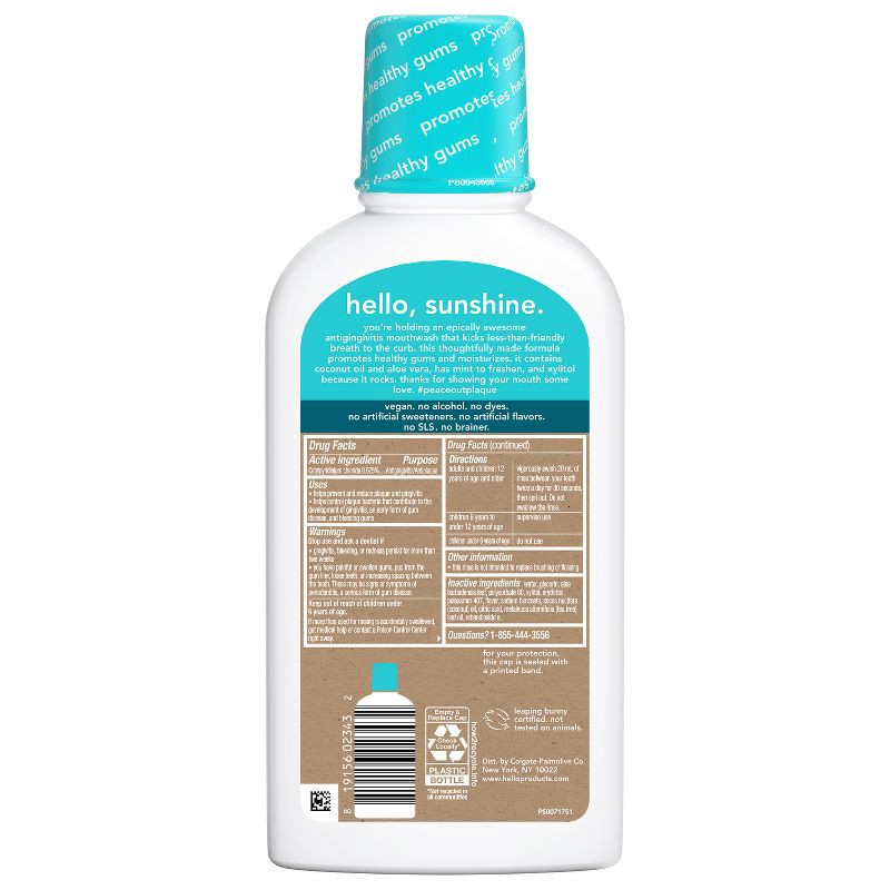 slide 8 of 13, hello Peace Out Plaque Fluoride-Free and Alcohol-Free Mouthwash- 16 fl oz, 16 fl oz