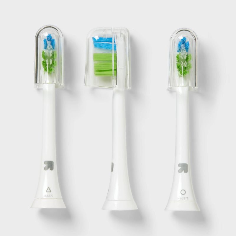 slide 3 of 5, Anti-Plaque Sonic Brush Heads - 3ct - up&up™, 3 ct