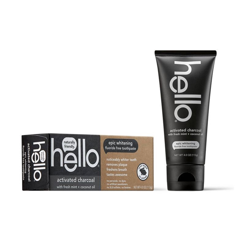 slide 12 of 14, hello Activated Charcoal Whitening Toothpaste - 4oz, 4 oz