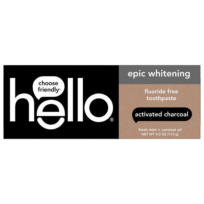 slide 7 of 14, hello Activated Charcoal Whitening Toothpaste - 4oz, 4 oz