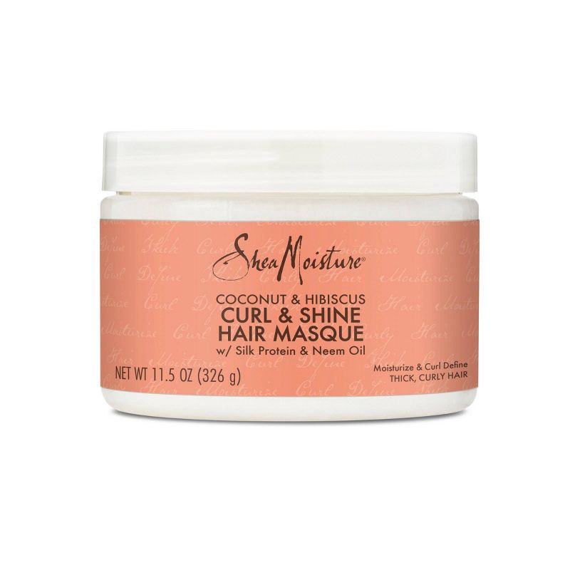 slide 2 of 7, SheaMoisture Coconut & Hibiscus Curl & Shine Hair Mask For Naturally Curly Hair - 11.5oz, 11.5 oz