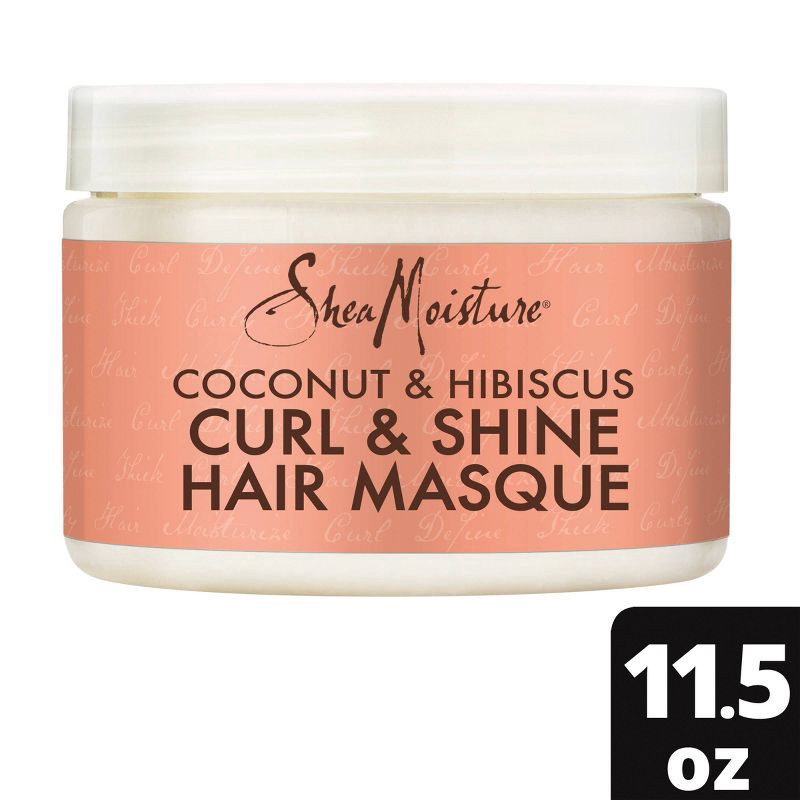 slide 1 of 7, SheaMoisture Coconut & Hibiscus Curl & Shine Hair Mask For Naturally Curly Hair - 11.5oz, 11.5 oz