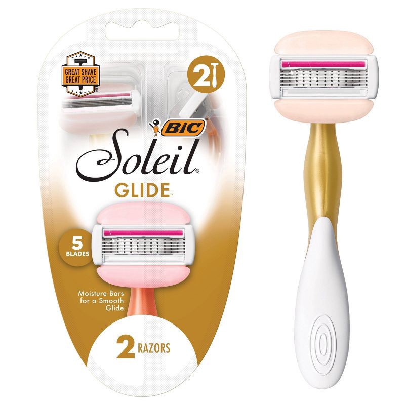 slide 1 of 10, BiC Soleil Glide 5-Blade Women's Disposable Razors - 2ct, 2 ct