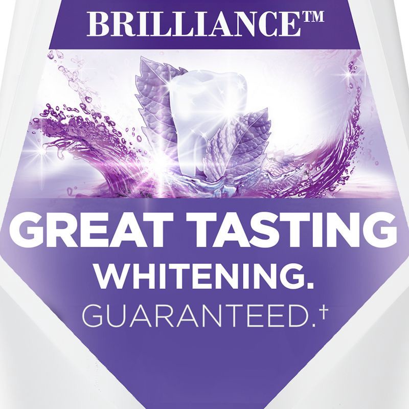 slide 2 of 8, Crest 3D White Brilliance Alcohol Free Whitening Mouthwash, Clean Mint - 1L, 1 liter