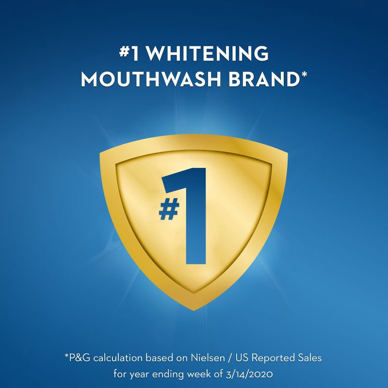 slide 6 of 8, Crest 3D White Brilliance Alcohol Free Whitening Mouthwash, Clean Mint - 1L, 1 liter