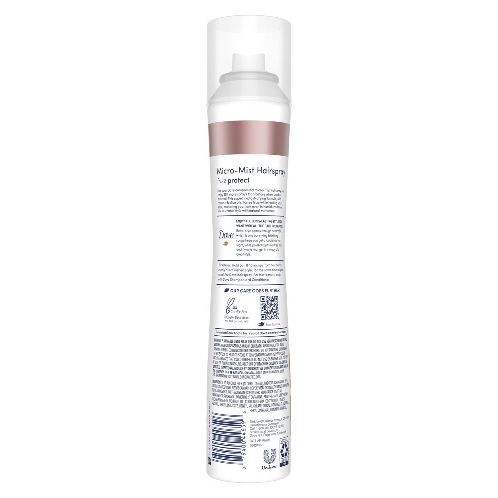 slide 3 of 5, Dove Beauty Style + Care Compressed Micro Mist Flexible Hold Hairspray - 5.5oz, 5.5 oz