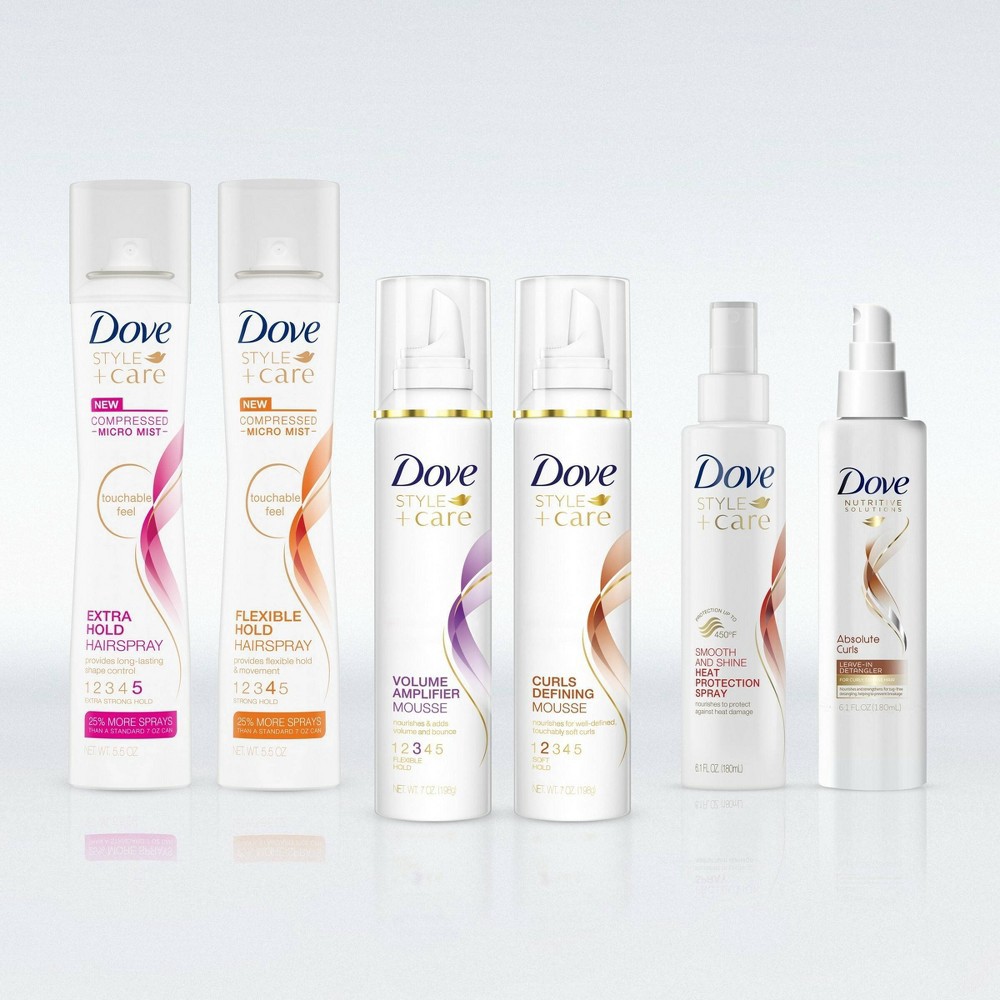 slide 5 of 5, Dove Beauty Style + Care Compressed Micro Mist Flexible Hold Hairspray - 5.5oz, 5.5 oz