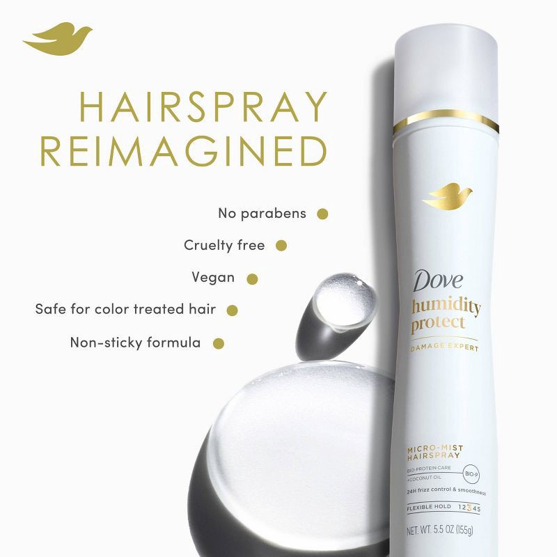 slide 6 of 12, Dove Beauty Style + Care Compressed Micro Mist Flexible Hold Hairspray - 5.5oz, 5.5 oz