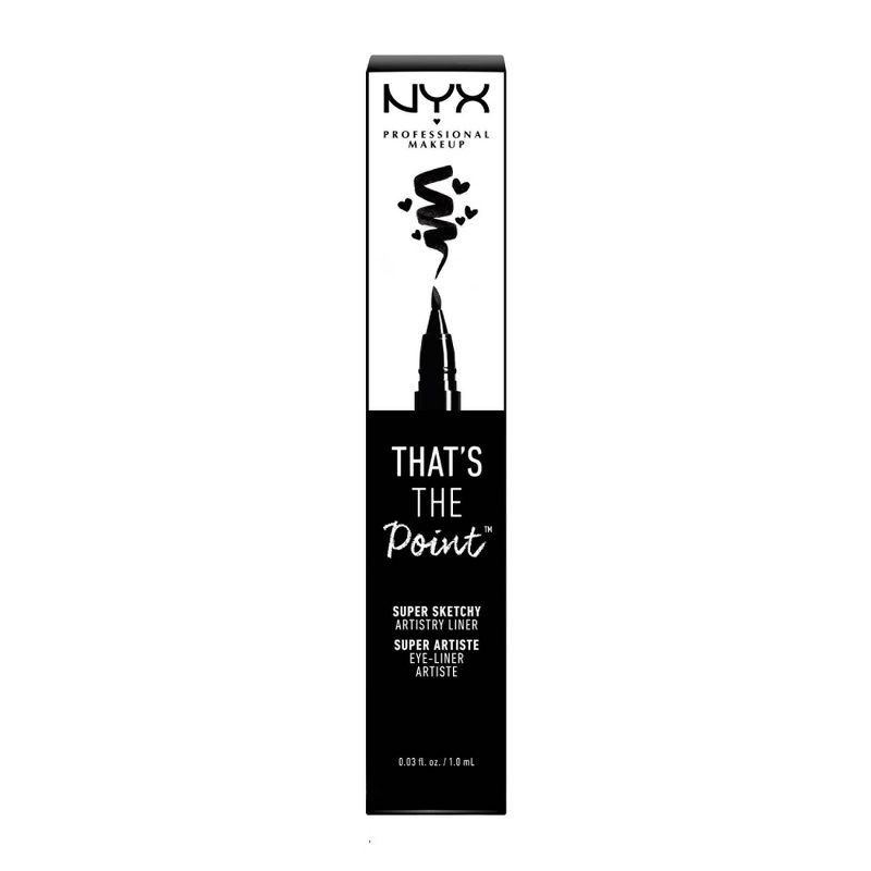 slide 5 of 6, NYX Professional Makeup That's The Point Eyeliner - Super Sketch - Black - 0.33 fl oz, 0.033 fl oz