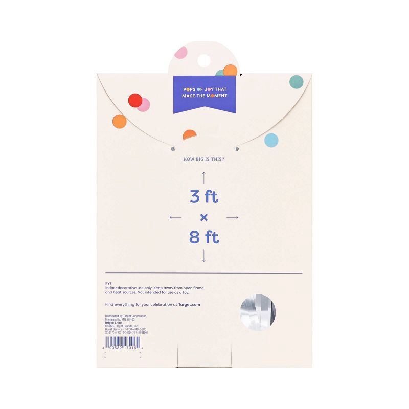 slide 3 of 3, Fringe Backdrop Silver - Spritz™, 1 ct