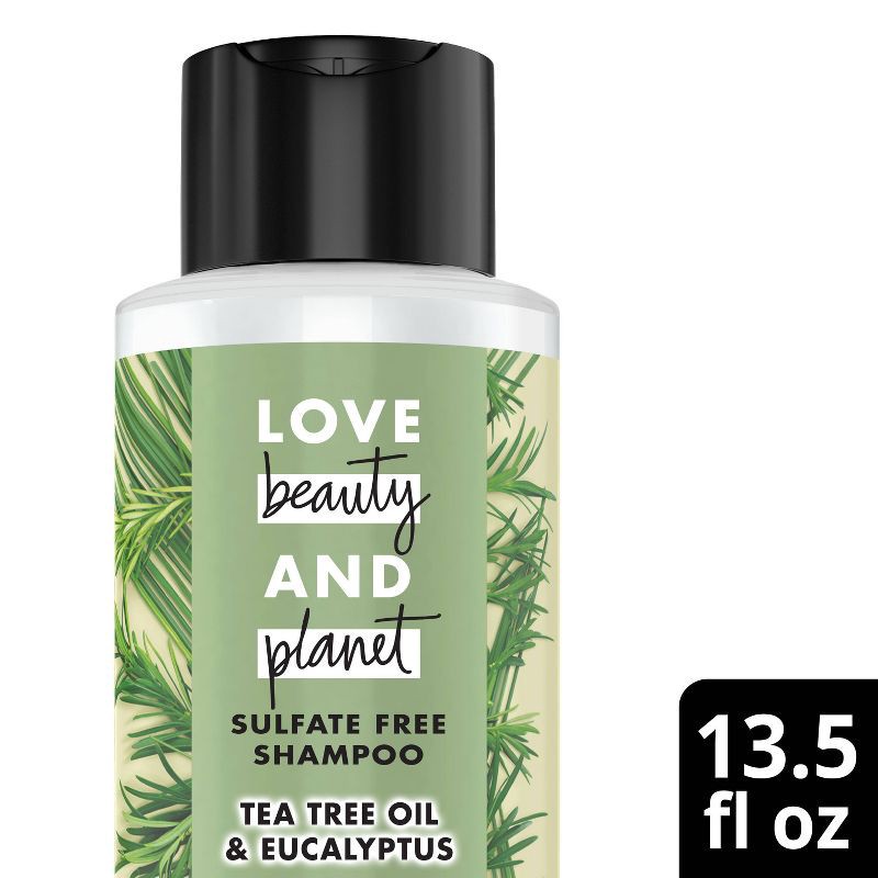 slide 1 of 1, Love Beauty and Planet Tea Tree Oil & Eucalyptus Sulfate Free Shampoo - 13.5 fl oz, 13.5 fl oz