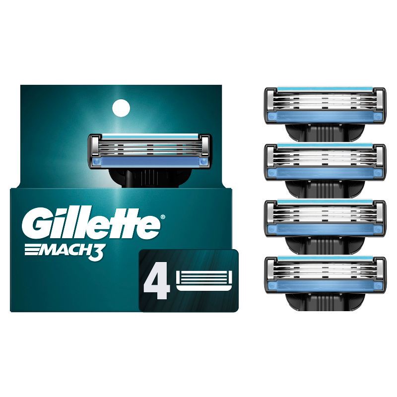 slide 1 of 8, Gillette Mach3 Men's Razor Blade Refills - 4ct, 4 ct