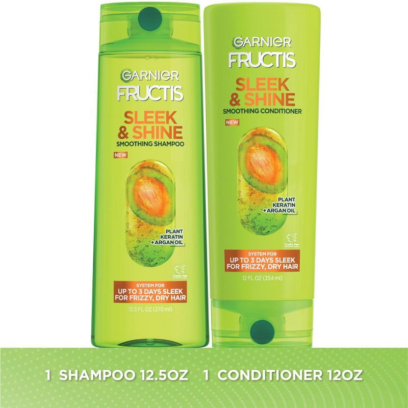 slide 2 of 8, Garnier Fructis Active Fruit Protein Sleek & Shine Shampoo & Conditioner Twin Pack - 24.5 fl oz, 24.5 fl oz