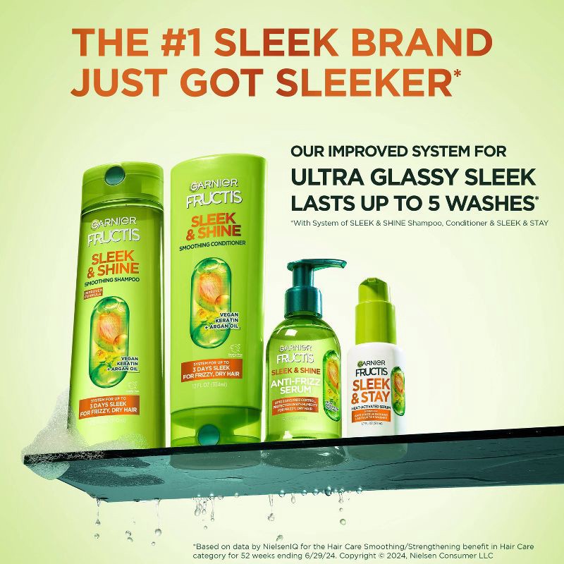 slide 6 of 11, Garnier Fructis Active Fruit Protein Sleek & Shine Shampoo & Conditioner Twin Pack - 24.5 fl oz, 24.5 fl oz