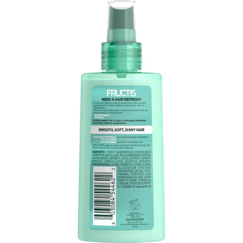 slide 2 of 4, Garnier Fructis Pure Clean Detangler + Air Dry - 5.0 fl oz, 5 fl oz