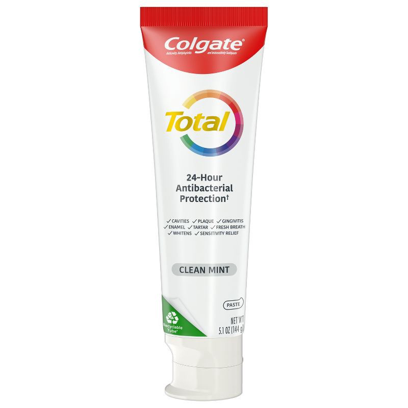 slide 12 of 15, Colgate Total Active Prevention Clean Mint Toothpaste - 5.1oz/2pk, 2 ct; 5.1 oz