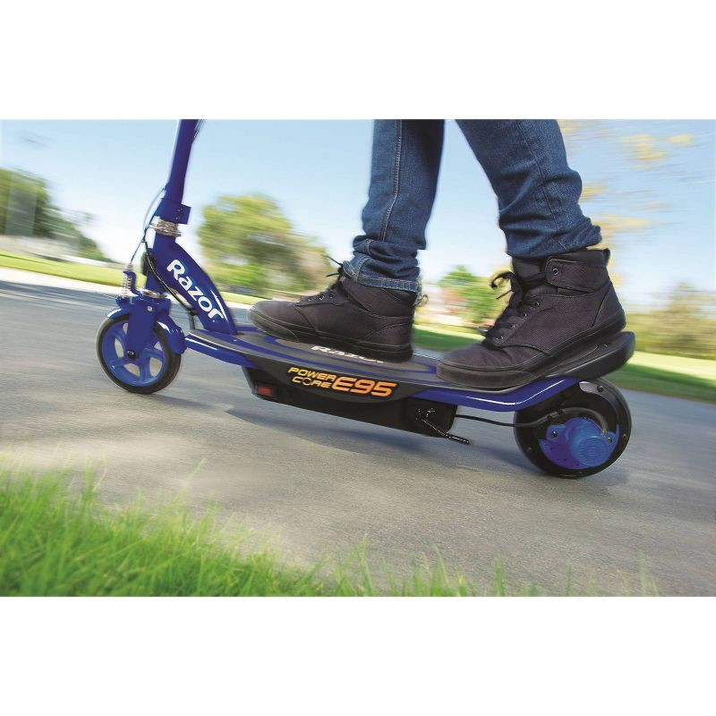 slide 2 of 8, Razor Power Core E95 Electric Scooter - Blue, 1 ct