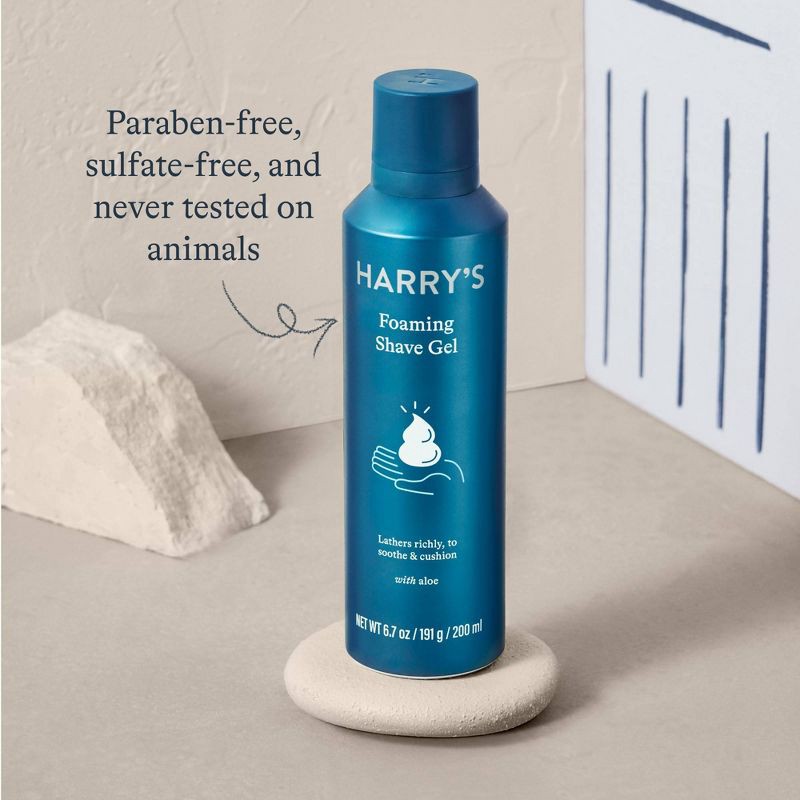 slide 3 of 8, Harry's Men's Foaming Shave Gel with Aloe - 6.7oz/2pk, 6.7 oz, 2 ct