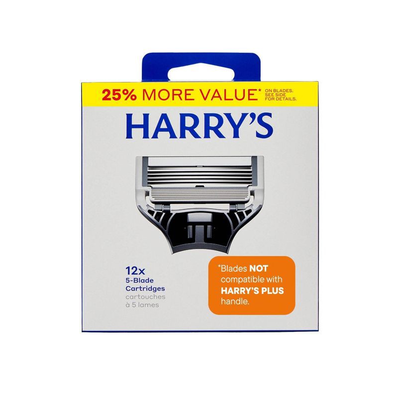 slide 1 of 7, Harry's Original Men's Razor Blade Refills - 12 Cartridges, 1 ct