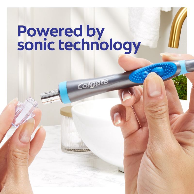 slide 6 of 7, Colgate 360 Total Advanced Floss-Tip Sonic Powered Vibrating Soft Toothbrush, 1 ct