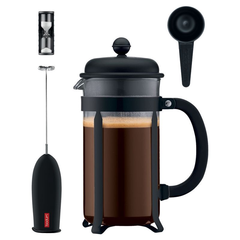 slide 1 of 5, Bodum Java Coffee Press 4pc Set - Black, 4 ct