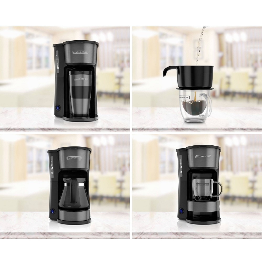 BLACK+DECKER 5-Cup Black Residential Drip Coffee Maker in the
