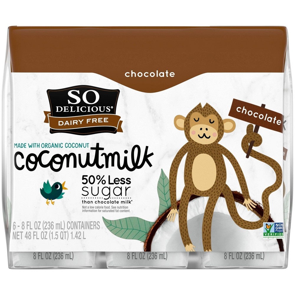 slide 2 of 7, So Delicious Chocolate Coconut Milk Dairy Free, 6 ct