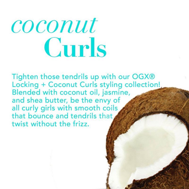 slide 3 of 6, OGX Locking + Coconut Curls Decadent Creamy Mousse - 7.9oz, 7.9 oz