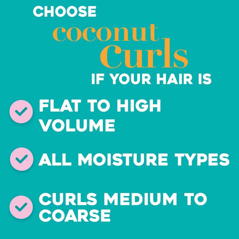 slide 4 of 6, OGX Locking + Coconut Curls Decadent Creamy Mousse - 7.9oz, 7.9 oz