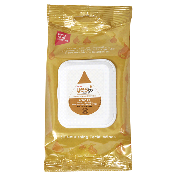 slide 1 of 1, Yes to Miracle Oil Argan Oil Facial Wipes, 30 ct