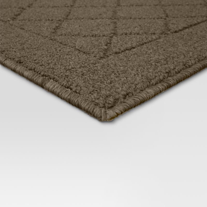 slide 3 of 4, 1'8"x2'6" Washable Diamond Clarkson Tufted And Hooked Accent Rug Tan - Threshold™, 1 ct