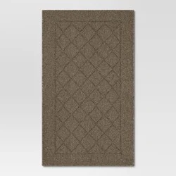 1'8"x2'6" Washable Diamond Clarkson Tufted And Hooked Accent Rug Tan - Threshold™