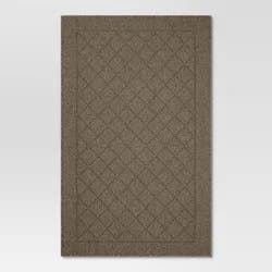 2'6"x3'10" Washable Diamond Clarkson Tufted And Hooked Accent Rug Tan - Threshold™
