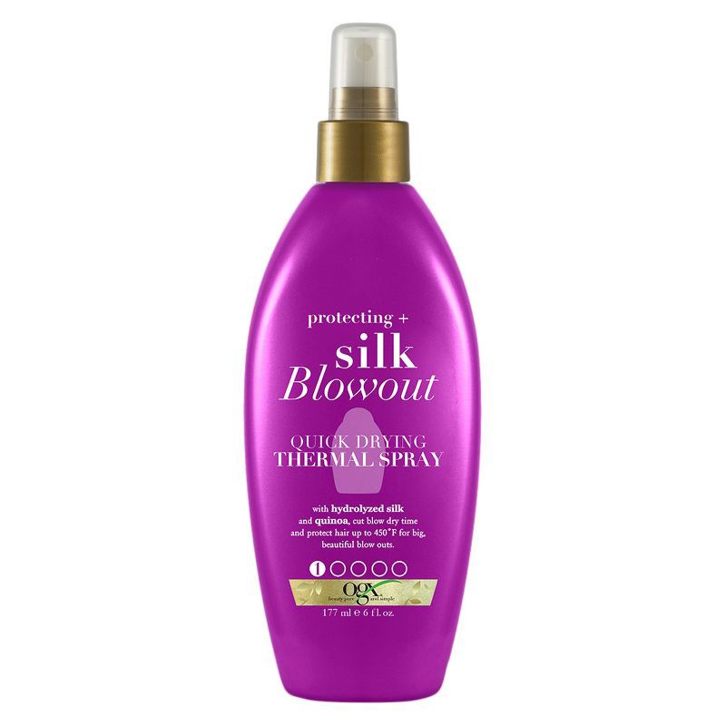 slide 1 of 3, OGX Protecting + Silk Blowout Quick Drying Thermal Spray - 6 fl oz, 6 fl oz