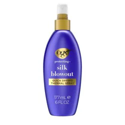 OGX Protecting + Silk Blowout Quick Drying Thermal Spray - 6 fl oz: For All Hair Types, Paraben-Free, Sulfate-Free