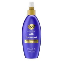 OGX Protecting + Silk Blowout Quick Drying Thermal Spray - 6 fl oz: For All Hair Types, Paraben-Free, Sulfate-Free