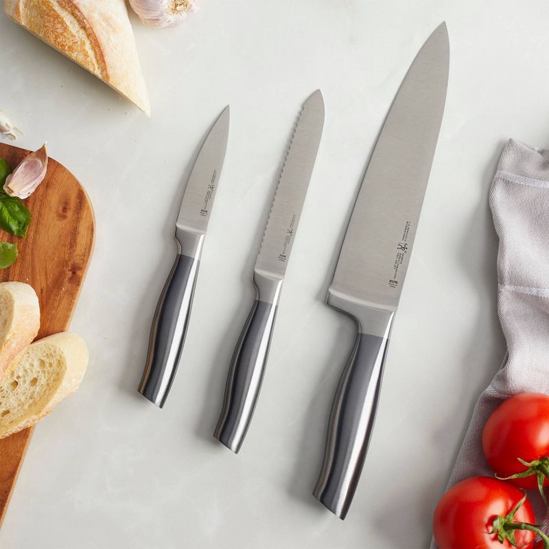 slide 2 of 9, Henckels Forged Graphite 15pc Knife Block Set: Stainless Steel Kitchen Knives, Dishwasher-Safe, Lifetime Warranty, 15 ct