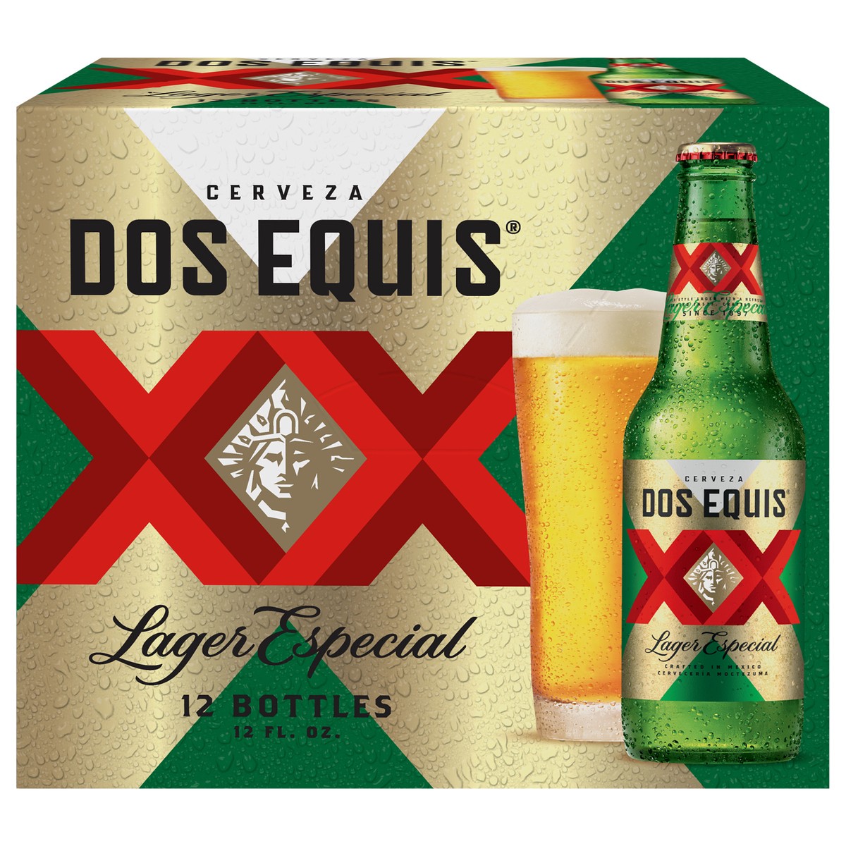 slide 1 of 1, Dos Equis Lager Especial Beer 12 - 12 fl oz Bottles, 12 oz