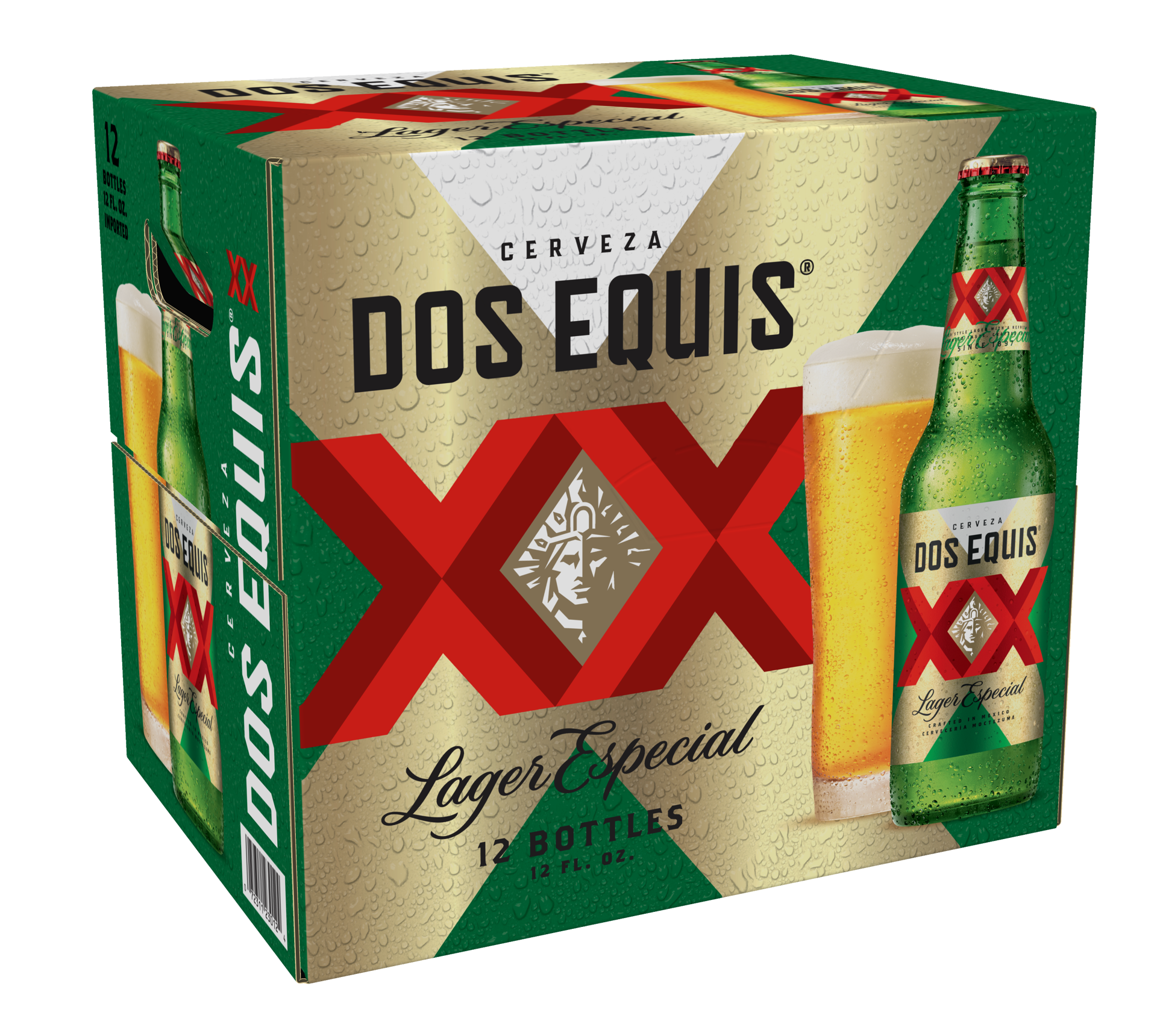 slide 1 of 1, Dos Equis Mexican Lager Beer, 12 Pack, 12 fl oz Bottles, 12 oz