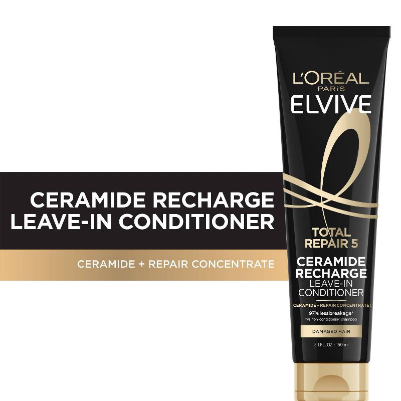 slide 2 of 10, L'Oreal Paris Elvive Total Repair 5 Protein Recharge Leave In Conditioner - 5.1 fl oz, 5.1 fl oz