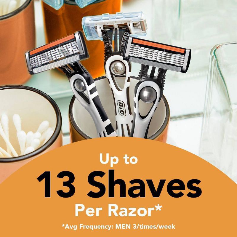 slide 3 of 9, BiC Flex 5 Men's Disposable 5-Blade Razors - 2ct, 5 ct