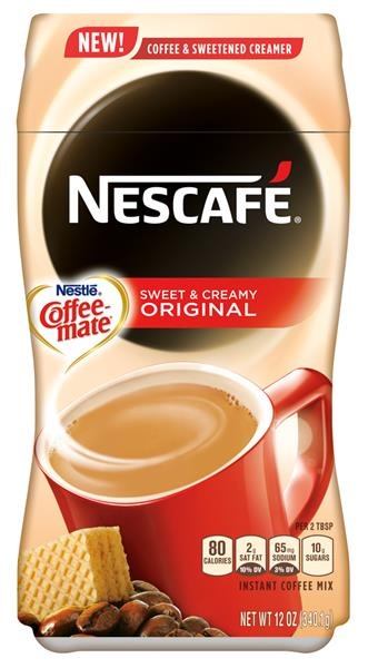 slide 1 of 1, Coffee-Mate Nescafe Sweet and Creamy Original Powdered Coffee & Creamer, 12 oz