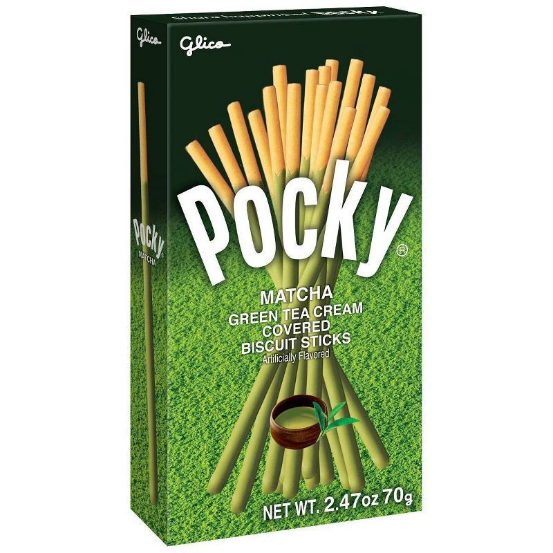 slide 4 of 5, Glico Pocky Matcha Green Tea Cream Covered Biscuit Sticks - 2.47oz, 2.47 oz